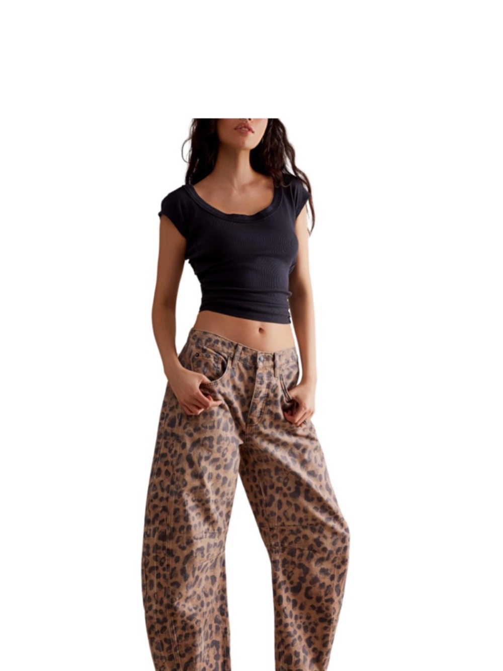 We The Free Good Luck Barrel Mid Rise Leopard print jeans
Sold out
